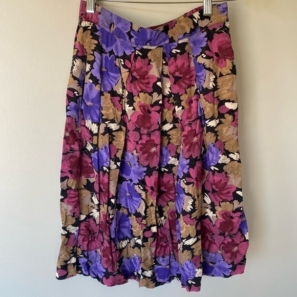 Vintage floral high waist skirt - Picture 1 of 8